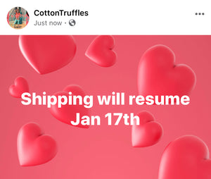 Shipping Resumes Jan 17th