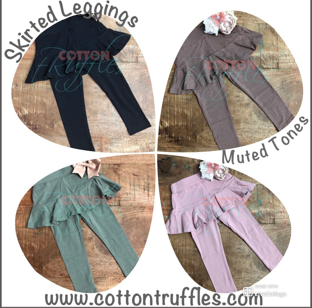 Coming Soon Skirted Leggings in Muted Tones