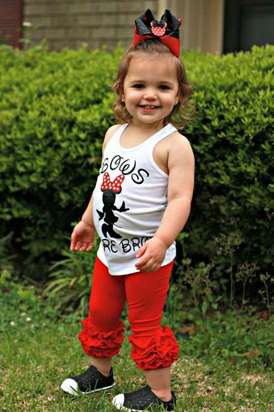 Poppy Red Icing Capris - Size 12m, 18m, 2t