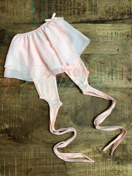 Pink Ballet Wrap Leggings - Size 6