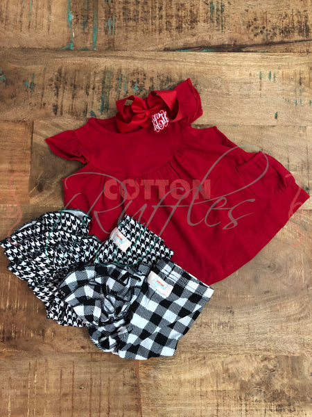 Red Pearl with Pockets - Size 6m, 12m, 18m, 4t